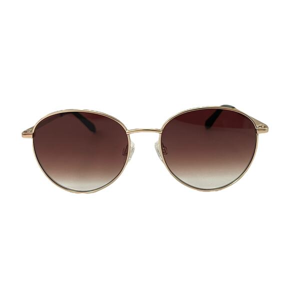 Quay Australia Loop Me In Round Sunglasses Gold Brown main image 5